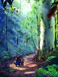 Wombat and Possum on their way to Platypus's house